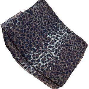 Chic Leopard Print Sheer Scarf - Animal Print Wrap